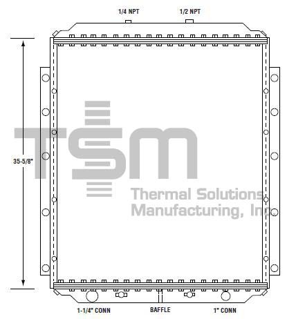 Thermal Solutions Manufacturing 437120S Radiator For INTERNATIONAL,INTERNATIONAL / NAVISTAR