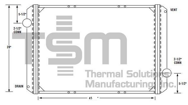 Thermal Solutions Manufacturing 437121S Radiator For INTERNATIONAL,INTERNATIONAL / NAVISTAR