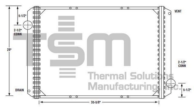 Thermal Solutions Manufacturing 437122S Radiator For IC CORPORATION,INTERNATIONAL,INTERNATIONAL / NAVISTAR