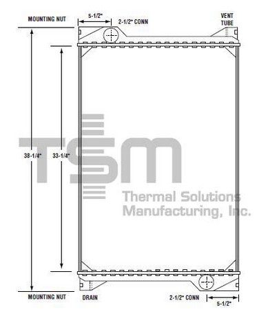 Thermal Solutions Manufacturing 437123 Radiator For PETERBILT