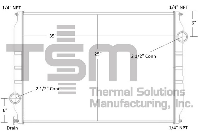 Thermal Solutions Manufacturing 437125S Radiator For FREIGHTLINER,VOLVO,WHITE/GMC