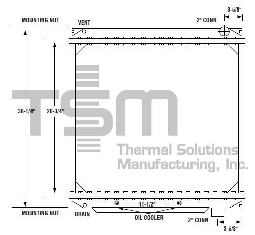 Thermal Solutions Manufacturing 437131S Radiator For FORD,FORD / STERLING