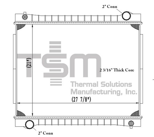 Thermal Solutions Manufacturing 437133P Radiator For FORD,FORD / STERLING