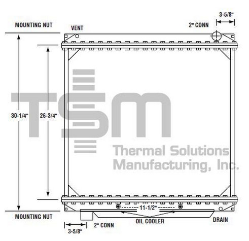 Thermal Solutions Manufacturing 437135S Radiator For FORD,FORD / STERLING