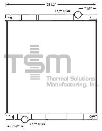 Thermal Solutions Manufacturing 437138S Radiator For INTERNATIONAL,INTERNATIONAL / NAVISTAR