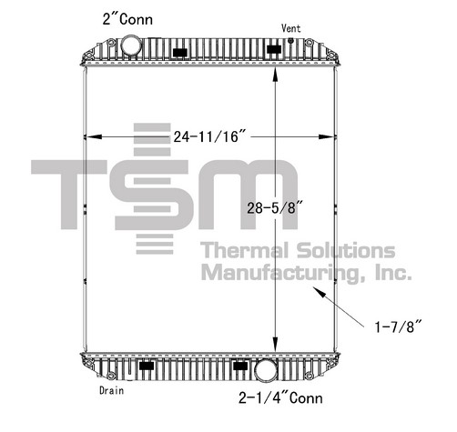 Thermal Solutions Manufacturing 437145P Radiator For FREIGHTLINER,STERLING TRUCK