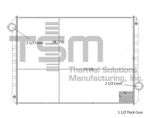 Thermal Solutions Manufacturing 437148S CB / SOLDER ON TANK For FORD / STERLING