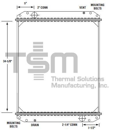 Thermal Solutions Manufacturing 437152S Radiator For FREIGHTLINER,STERLING TRUCK
