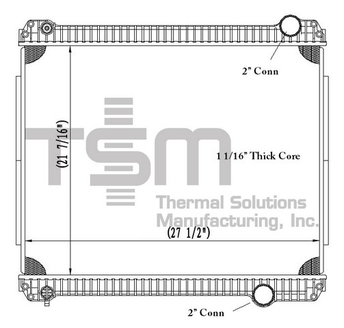 Thermal Solutions Manufacturing 437153P Radiator For FORD,FORD / STERLING