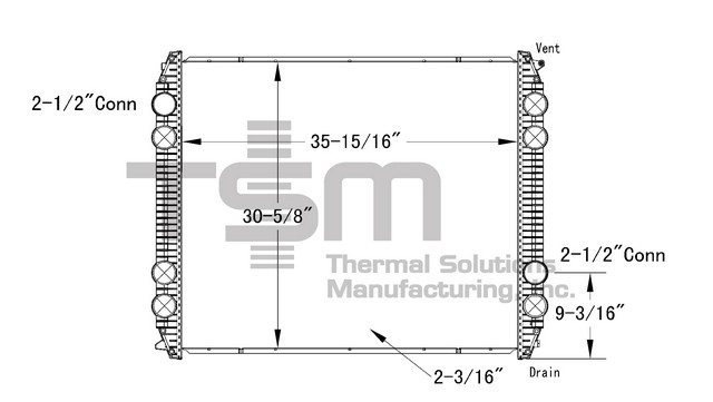Thermal Solutions Manufacturing 437157P Radiator For FREIGHTLINER,STERLING TRUCK