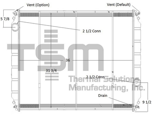 Thermal Solutions Manufacturing 437157S Radiator For FREIGHTLINER,STERLING TRUCK