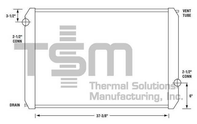 Thermal Solutions Manufacturing 437158S CB / SOLDER ON TANK For FORD / STERLING