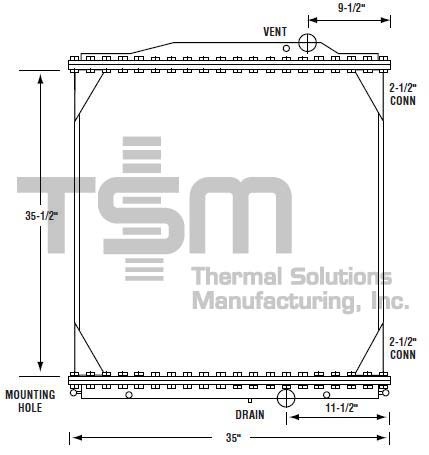 Thermal Solutions Manufacturing 437161S Radiator For VOLVO