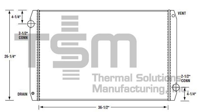 Thermal Solutions Manufacturing 437162S Radiator For KENWORTH