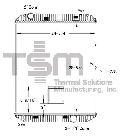 Thermal Solutions Manufacturing 437166P Radiator For FREIGHTLINER,STERLING TRUCK