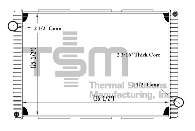 Thermal Solutions Manufacturing 437167P Radiator For KENWORTH