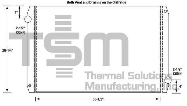 Thermal Solutions Manufacturing 437167S Radiator For KENWORTH