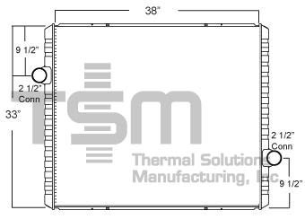 Thermal Solutions Manufacturing 437179S Radiator For KENWORTH