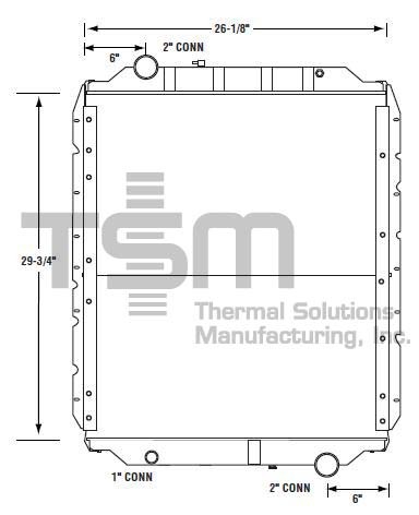 Thermal Solutions Manufacturing 437181S Radiator For BLUE BIRD
