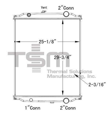 Thermal Solutions Manufacturing 437183P Radiator For BLUE BIRD