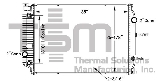 Thermal Solutions Manufacturing 437184P Radiator For ADVANCE MIXER,OSHKOSH,OSHKOSH MOTOR TRUCK CO.