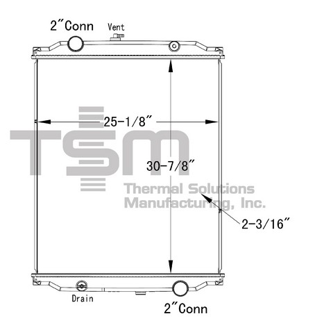 Thermal Solutions Manufacturing 437186P Radiator For BLUE BIRD