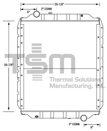 Thermal Solutions Manufacturing 437186S Radiator For BLUE BIRD