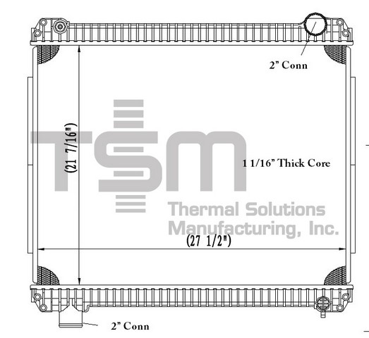 Thermal Solutions Manufacturing 437187P Radiator For FORD,FORD / STERLING