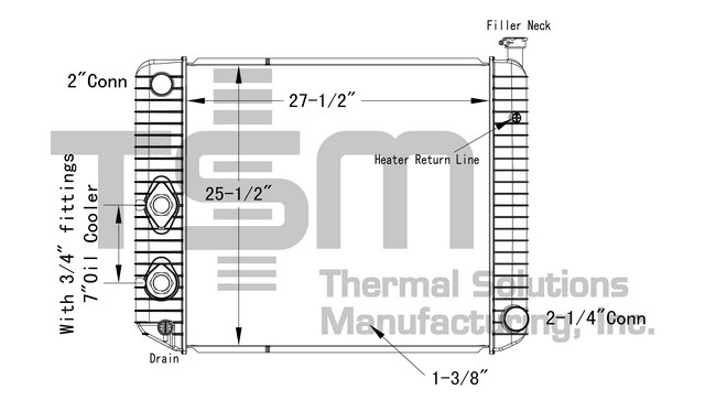 Thermal Solutions Manufacturing 437189P Radiator For CHEVROLET,CHEVROLET / GMC,GMC