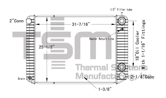 Thermal Solutions Manufacturing 437190P Radiator For CHEVROLET,CHEVROLET / GMC,GMC