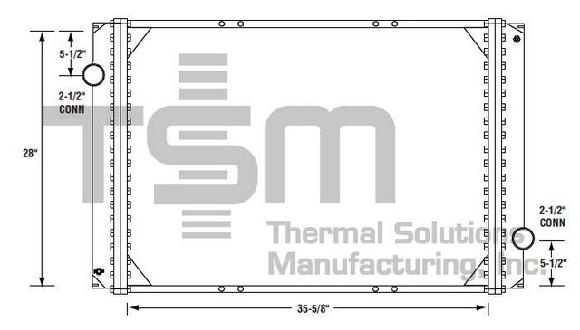 Thermal Solutions Manufacturing 437192S CB / SOLDER ON TANK For INTERNATIONAL / NAVISTAR