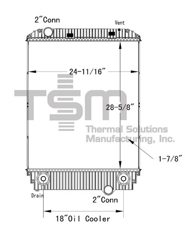 Thermal Solutions Manufacturing 437194P Radiator For FREIGHTLINER,STERLING TRUCK