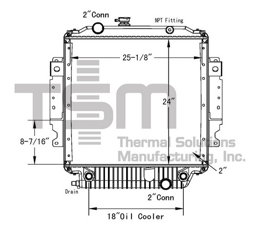 Thermal Solutions Manufacturing 437196PF Radiator For FREIGHTLINER