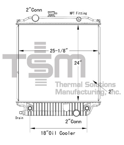 Thermal Solutions Manufacturing 437196P Radiator For FREIGHTLINER