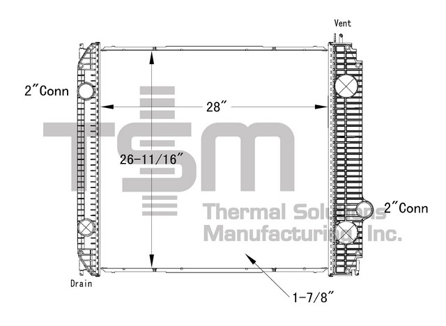 Thermal Solutions Manufacturing 437197P Radiator For FORD,FORD / STERLING