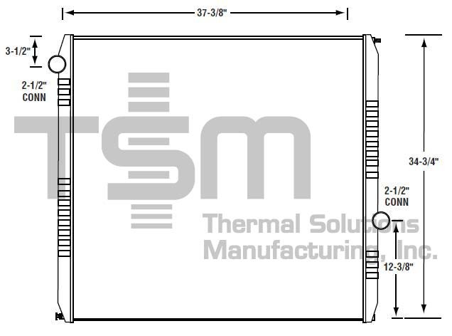 Thermal Solutions Manufacturing 437198S CB / SOLDER ON TANK For FORD / STERLING