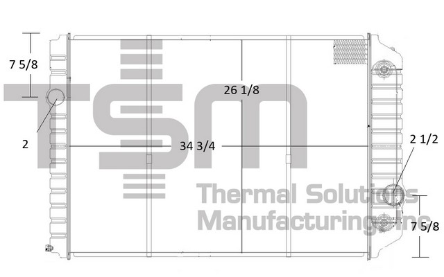 Thermal Solutions Manufacturing 437199S CB / SOLDER ON TANK For FORD / STERLING
