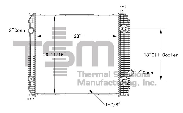 Thermal Solutions Manufacturing 437202P Radiator For FORD,FORD / STERLING