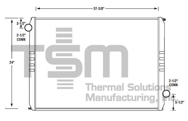 Thermal Solutions Manufacturing 437206S Radiator For FORD,FORD / STERLING,STERLING TRUCK