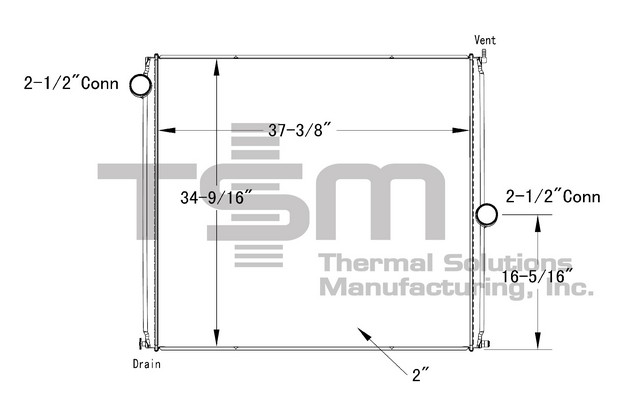 Thermal Solutions Manufacturing 437207P Radiator For FORD,FORD / STERLING,STERLING TRUCK