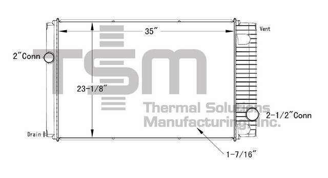 Thermal Solutions Manufacturing 437208P Radiator For FORD,FORD / STERLING,STERLING TRUCK