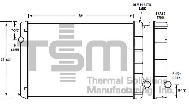 Thermal Solutions Manufacturing 437208S Radiator For FORD,FORD / STERLING,STERLING TRUCK