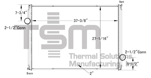 Thermal Solutions Manufacturing 437209P Radiator For FORD,FORD / STERLING,STERLING TRUCK