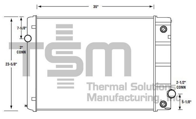 Thermal Solutions Manufacturing 437210S CB / SOLDER ON TANK For FORD / STERLING