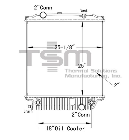 Thermal Solutions Manufacturing 437217P Radiator For BLUE BIRD