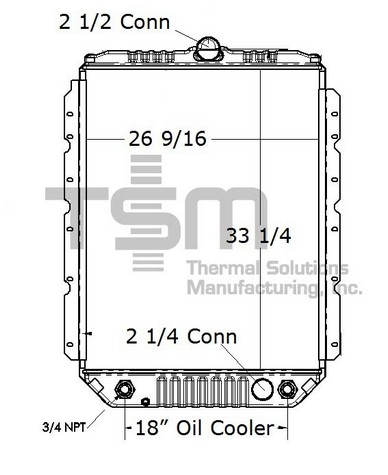 Thermal Solutions Manufacturing 437218S Radiator For BLUE BIRD,IC CORPORATION,INTERNATIONAL