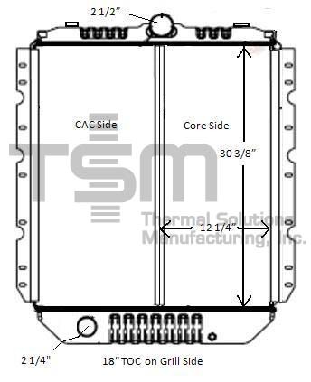 Thermal Solutions Manufacturing 437219S CB / SOLDER ON TANK For INTERNATIONAL / NAVISTAR