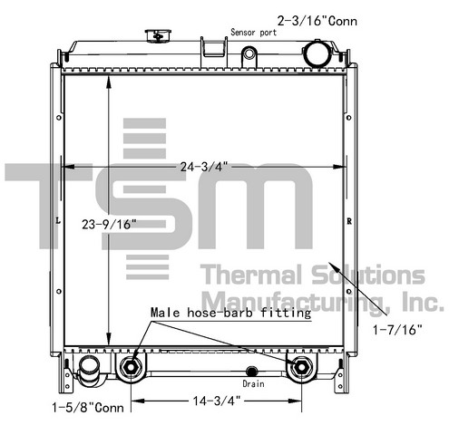 Thermal Solutions Manufacturing 437234P Radiator For HINO