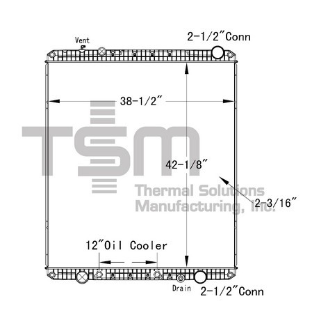 Thermal Solutions Manufacturing 437248P Radiator For FREIGHTLINER