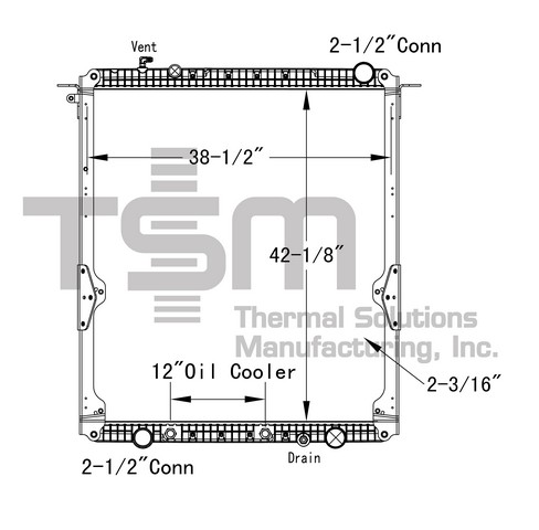 Thermal Solutions Manufacturing 437249PF Radiator For FREIGHTLINER